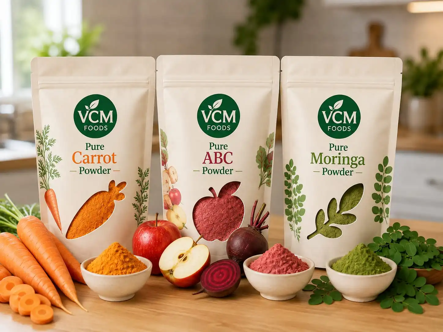 Best Quality Food Powders like carrot,moringa,abc powders packs